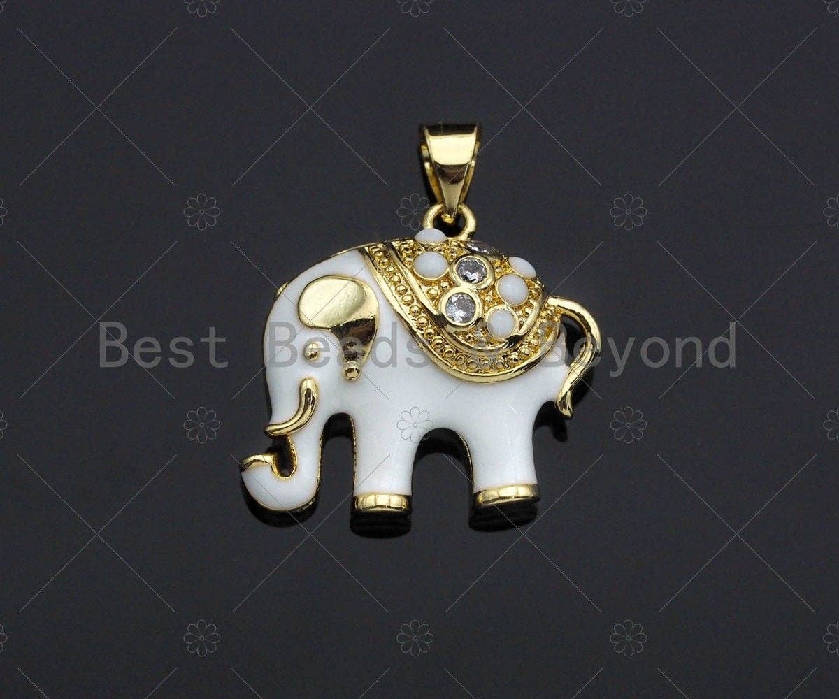 Enamel Thailand Elephant charm, Black White Red Turquoise Enamel Pendant, Enamel Elephant charm, Animal  jewelery, 19x22mm,sku#LK63
