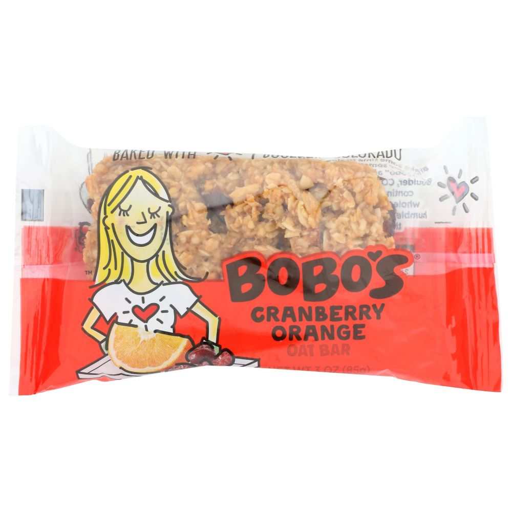 BOBO'S OAT BARS All Natural Cranberry Orange Bar |3oz|Healthy Snacking