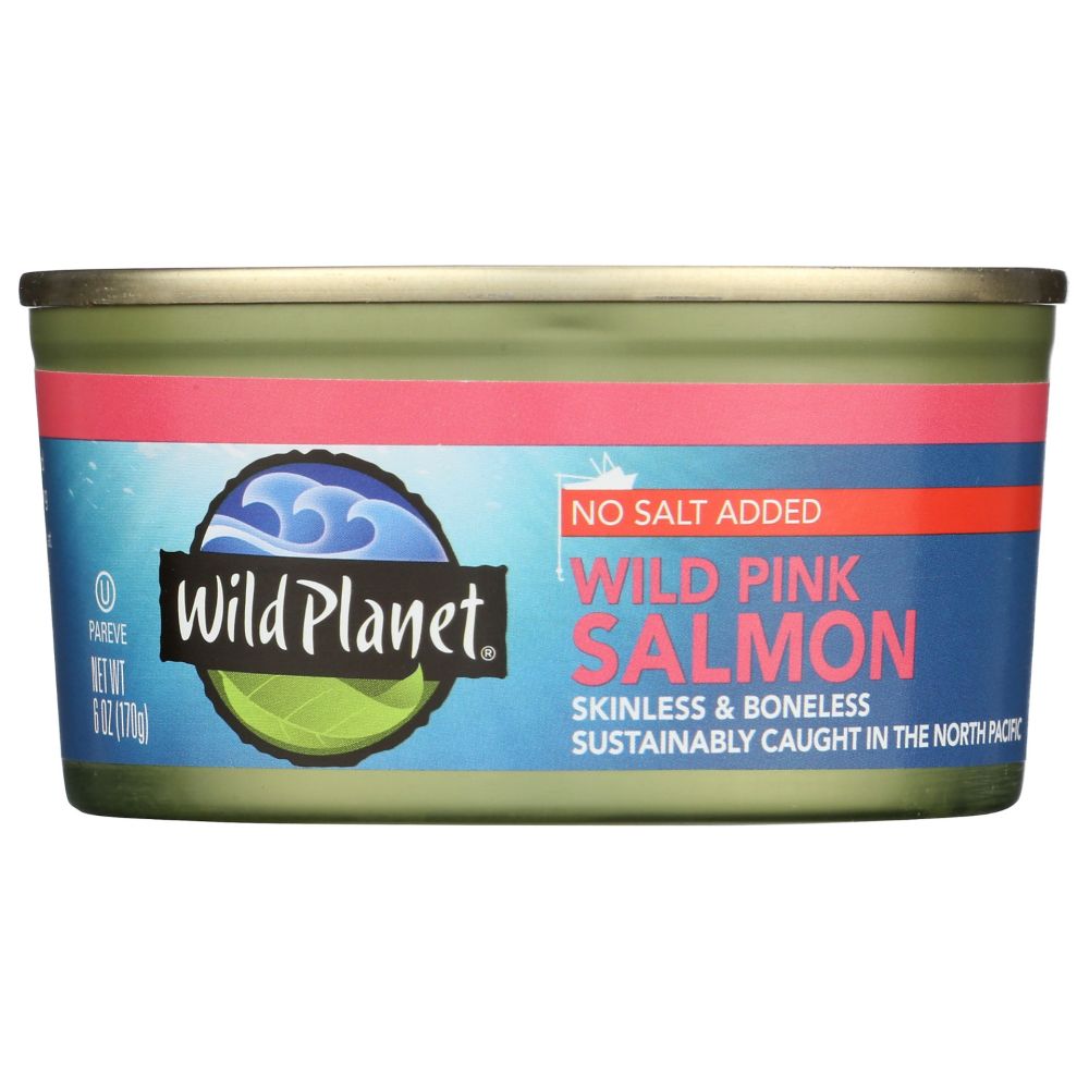 WILD PLANET: Alaska Pink Salmon No Salt, 6 oz