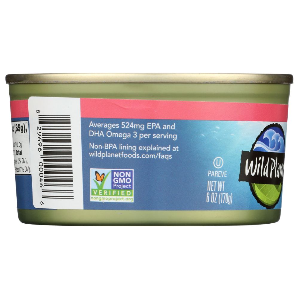 WILD PLANET: Alaska Pink Salmon No Salt, 6 oz
