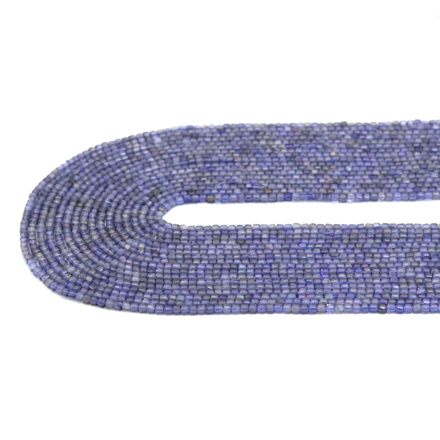 2.5mm Faceted Cube Genuine Iolite Beads, Sku#U1929