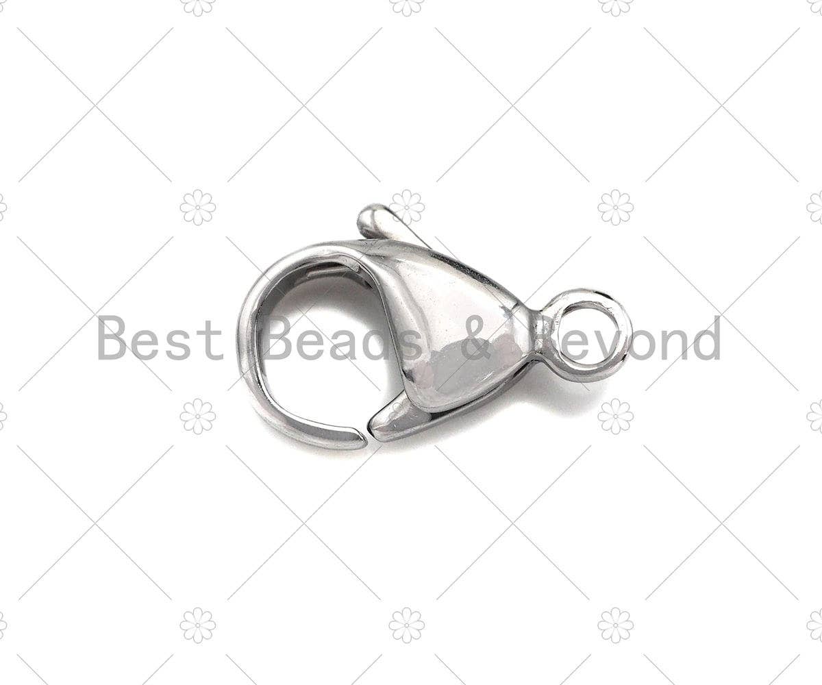 High Quality Stainless Steel Lobster Claw Clasp, Simple Lobster claw clasp, Silver Lobster Claw, 12mm/15mm Wholesale Lobster Claw, sku#C116