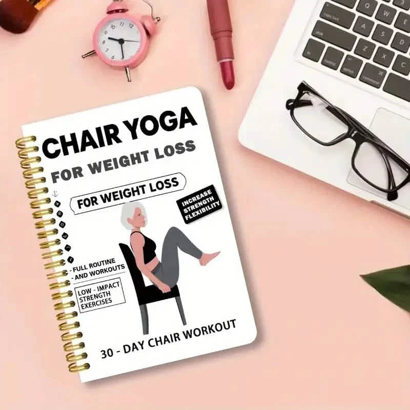 Carnet de Yoga sur Chaise 30 Jours | Séances Quotidiennes de 15 Min & Guide