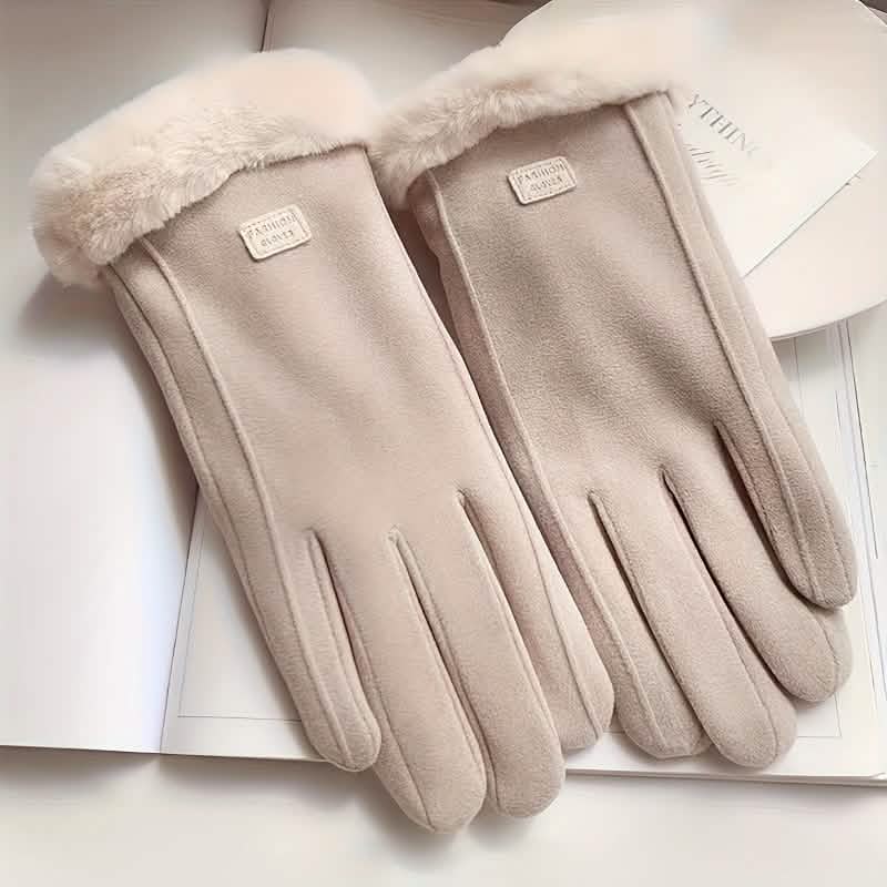 Gants en cachemire daim chaud tactile