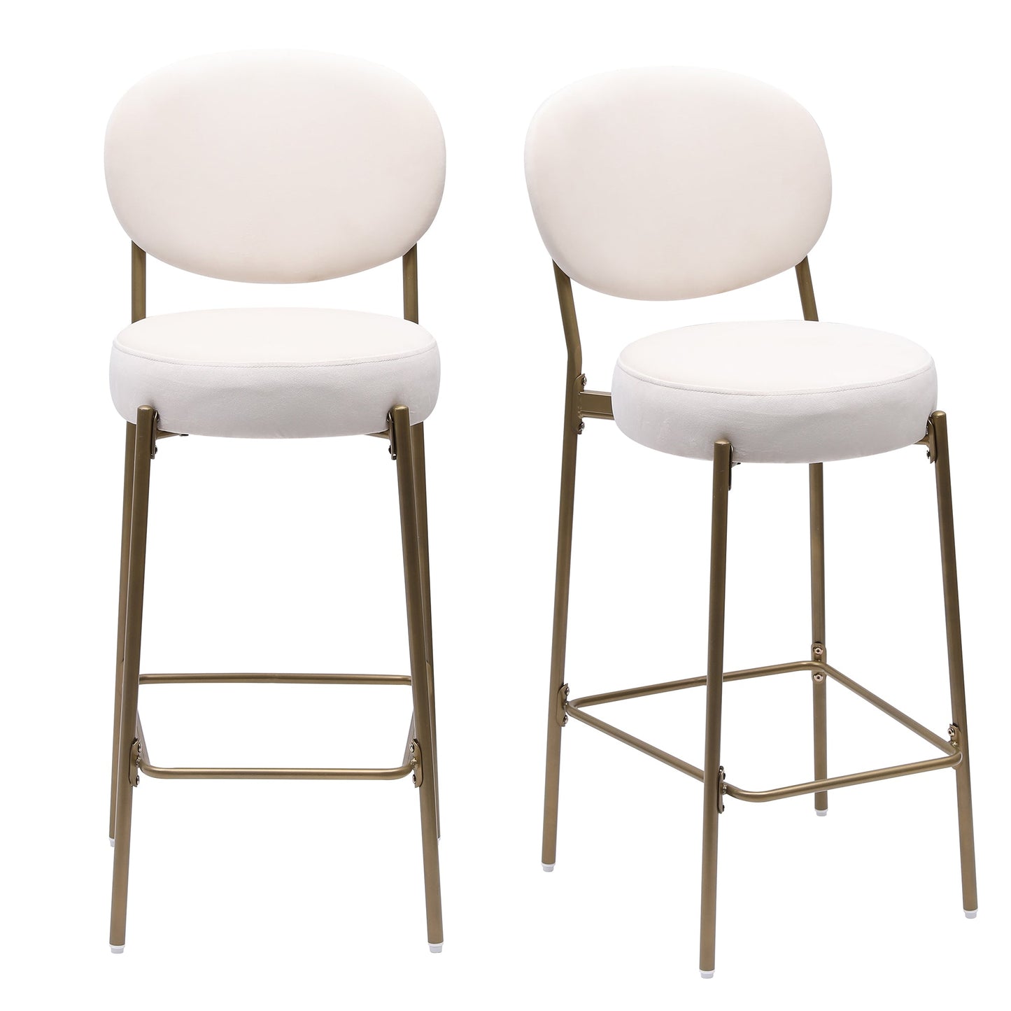 29'' Upholstered Bar Stools Velvet Counter Stool Set of 2