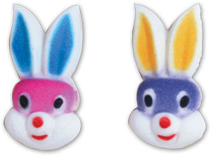 Visages de lapin comestibles - Taille : 5,7 cm - Lot de 96 pièces