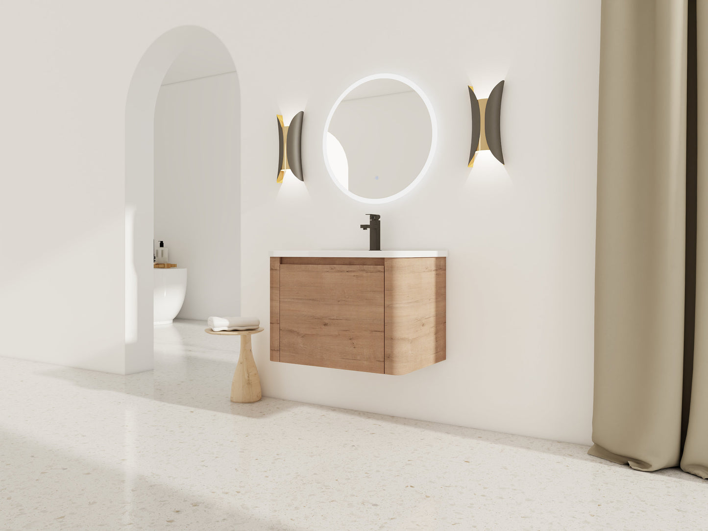 28'' Wall-Mounted Bathroom Vanity