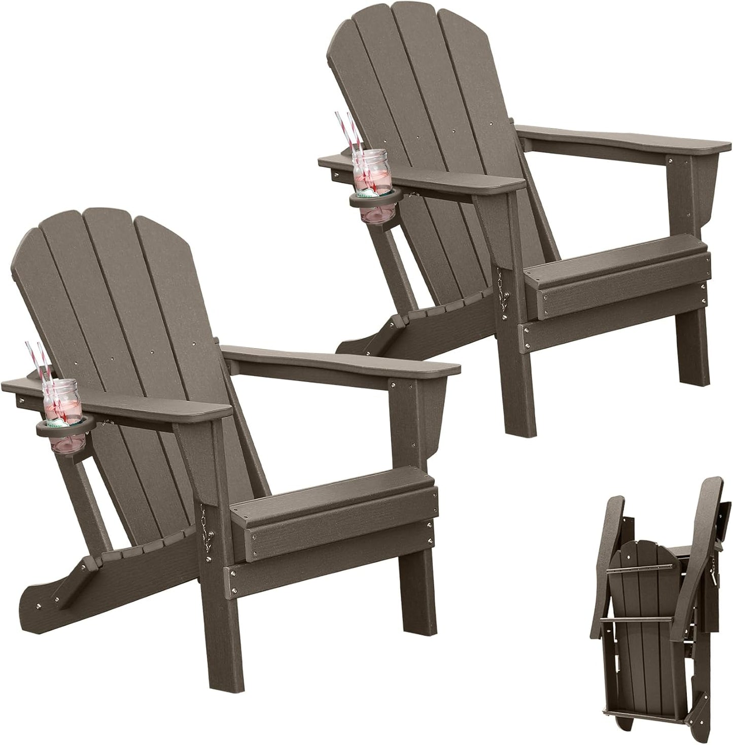 Adirondack Chairs Set of 2 - Brown