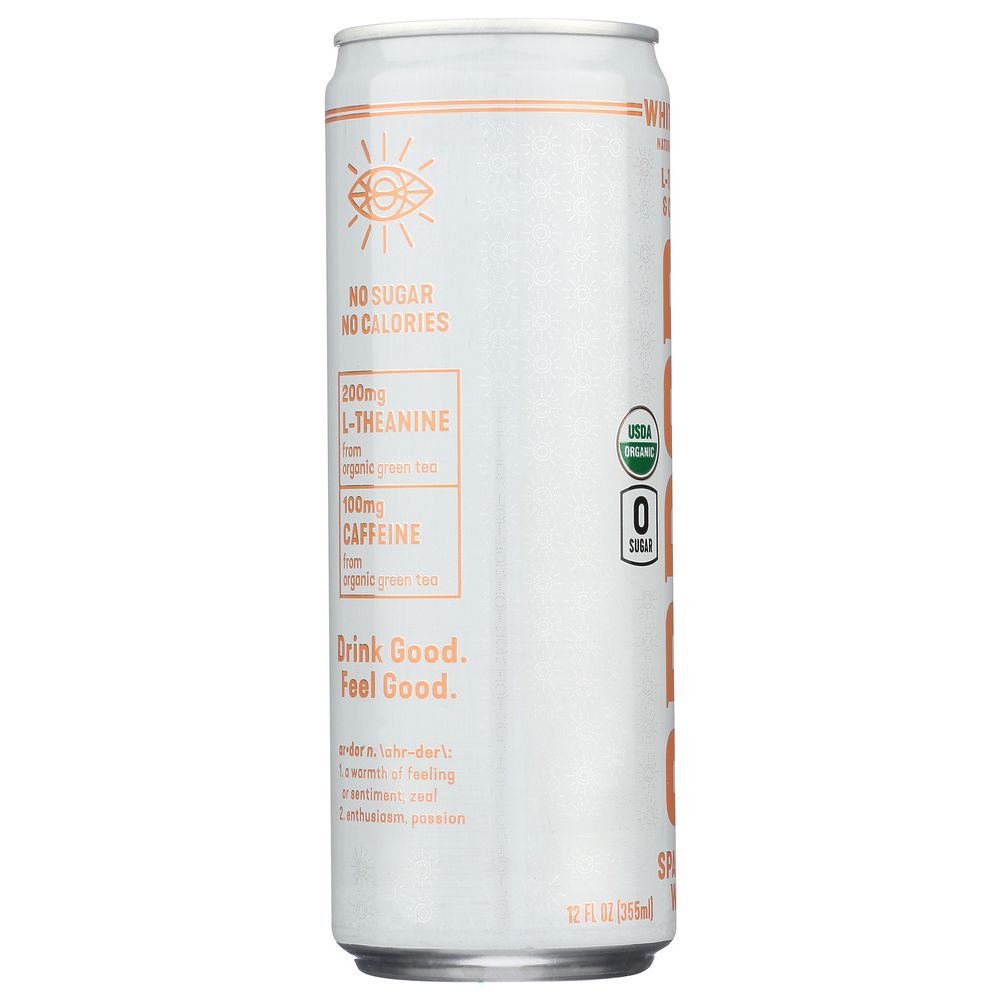 ARDOR ORGANIC INC: Water Sprkl White Peach, 12 fo