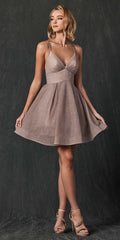 CLEARANCE - Juliet 850 Short V-Neck A-Line Dress with Pockets (Size Small)