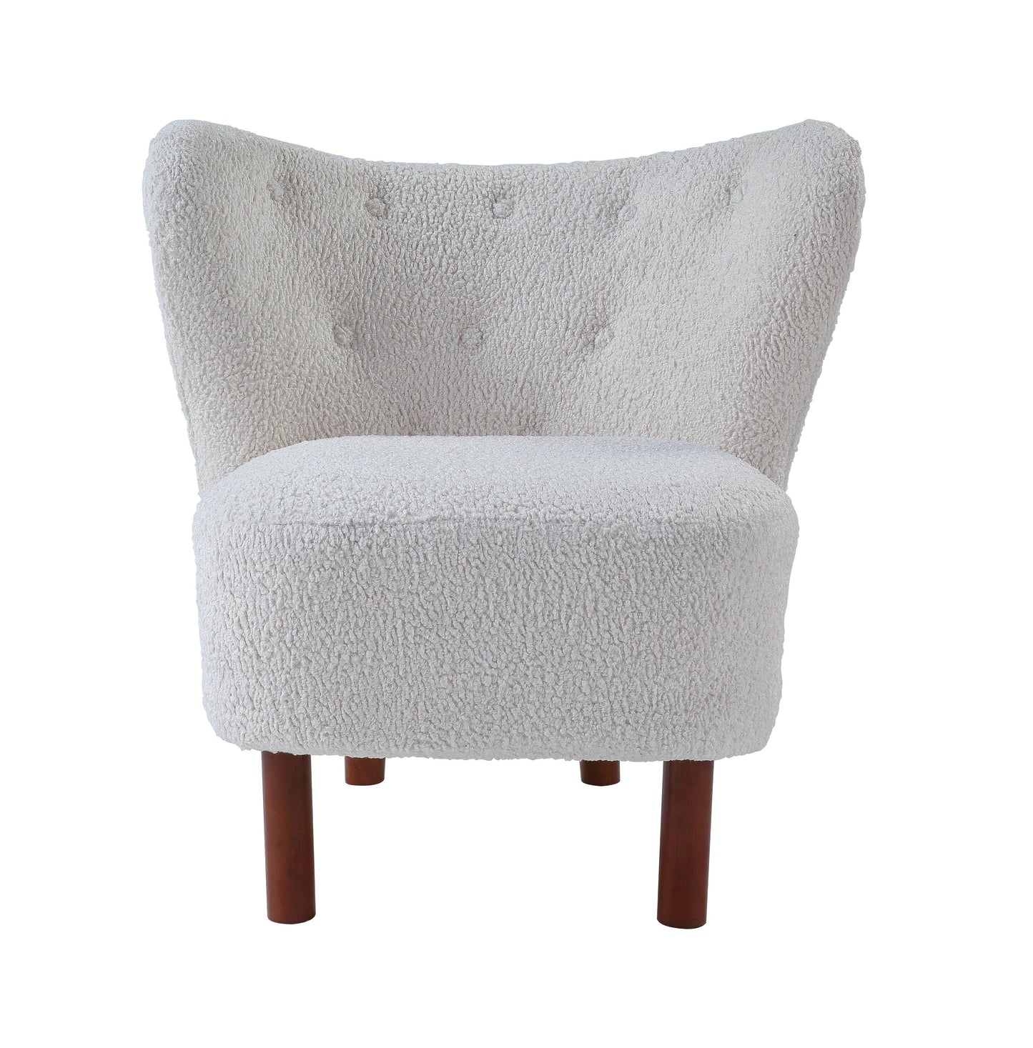 Zusud White Teddy Sherpa Accent Chair