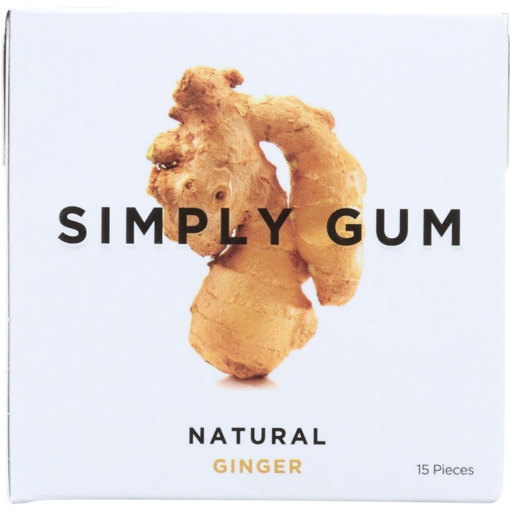 SIMPLY: Natural Ginger Gum, 15 pc