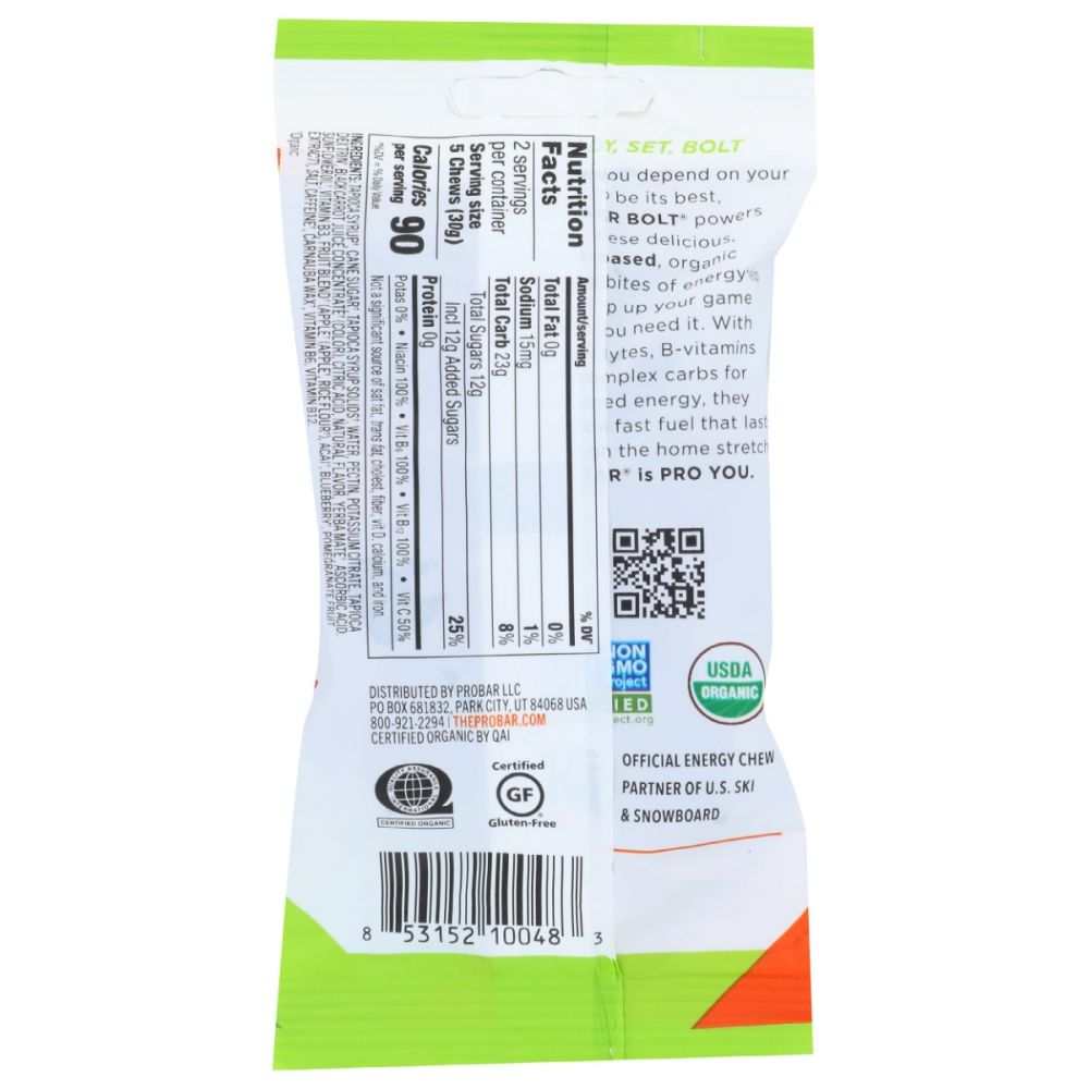 PROBAR: Energy Chew Raspberry Organic, 2.1 oz