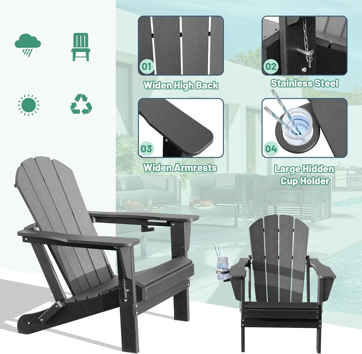 Adirondack Chair - Gray
