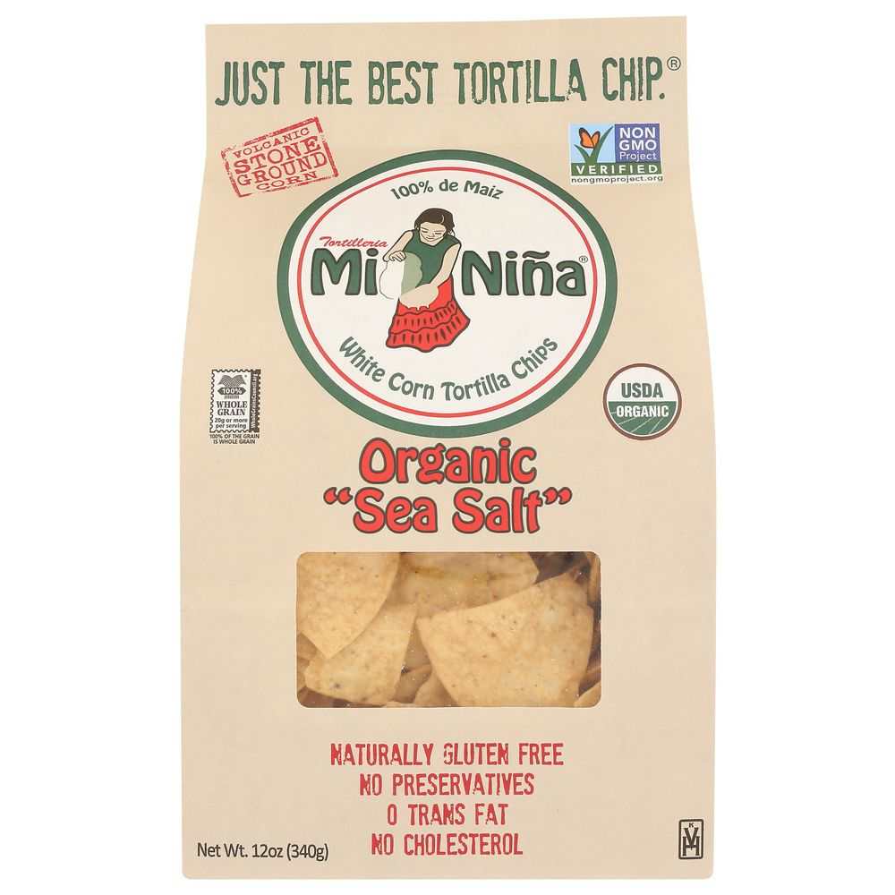 MI NINA: Chips Tortilla Sea Salt, 12 oz