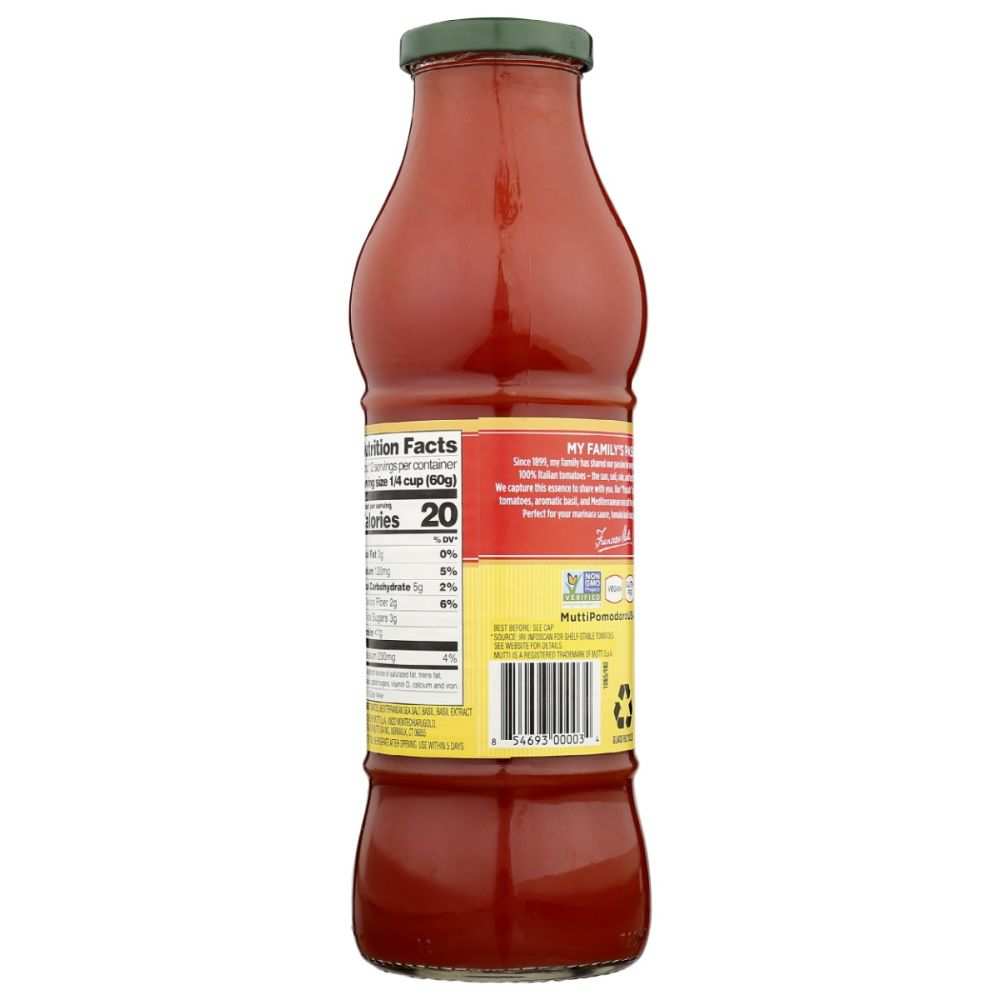 MUTTI: Tomato Puree With Basil Passata, 24.5 oz