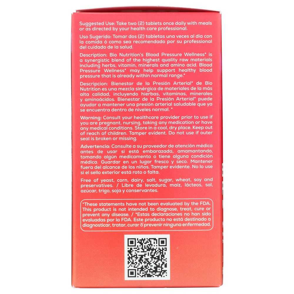 BIO NUTRITION: Support Healthy Blood Pressure Levels - 60tab