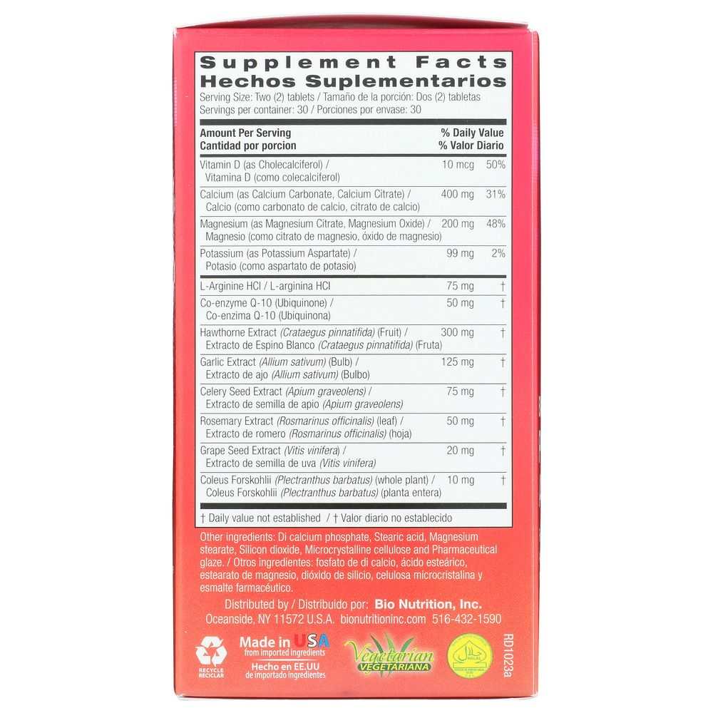 BIO NUTRITION: Support Healthy Blood Pressure Levels - 60tab