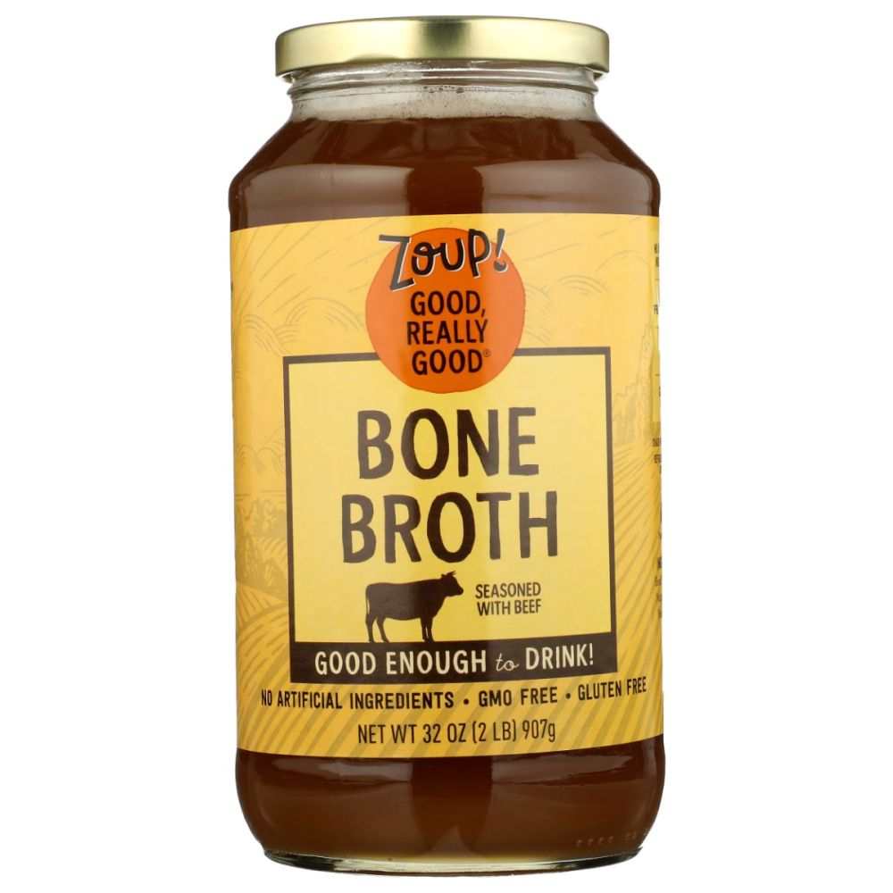 Zoup Good Really Good® Beef Bone Broth - Premium 32oz Broth, Cooking