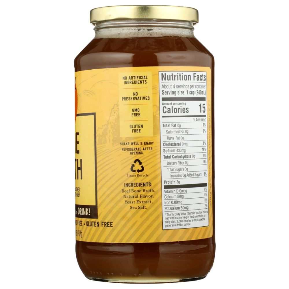 Zoup Good Really Good® Beef Bone Broth - Premium 32oz Broth, Cooking