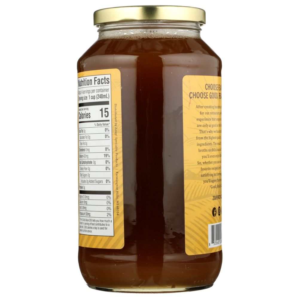 Zoup Good Really Good® Beef Bone Broth - Premium 32oz Broth, Cooking