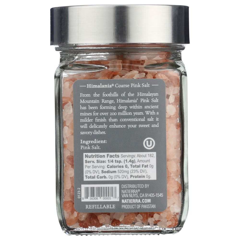 NATIERRA: Himalania Coarse Pink Salt, 9 oz