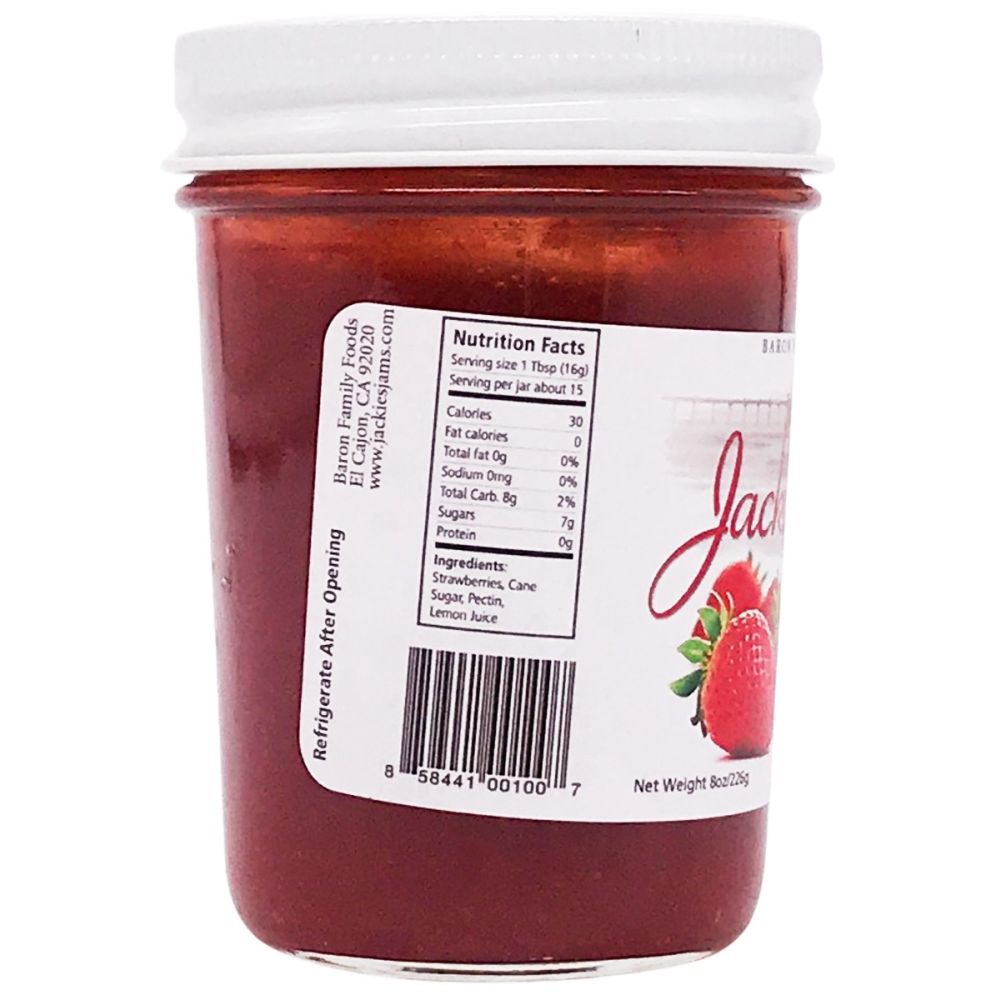 JACKIES JAMS: Strawberry Jam, 8 oz