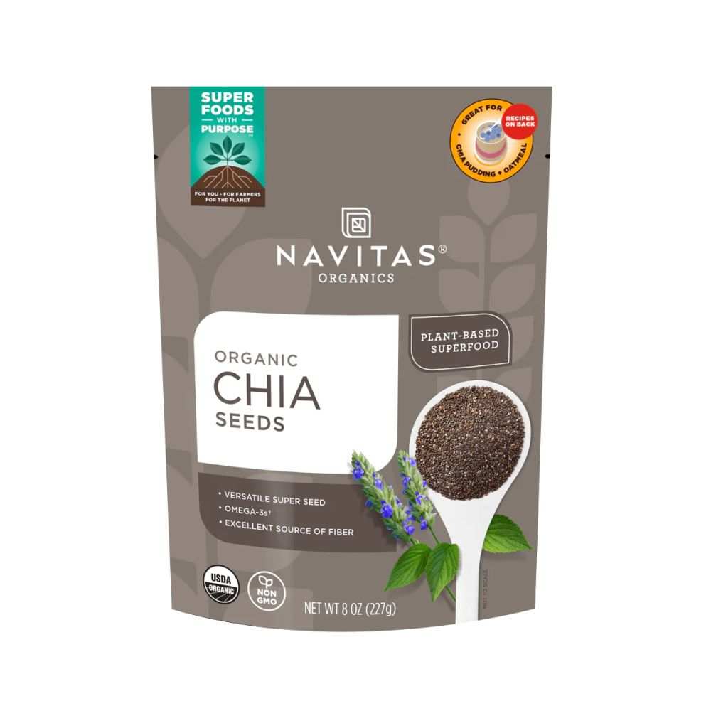 NAVITAS Organic Chia Seeds -16oz of Nutrient-Packed | Superfood Omega3