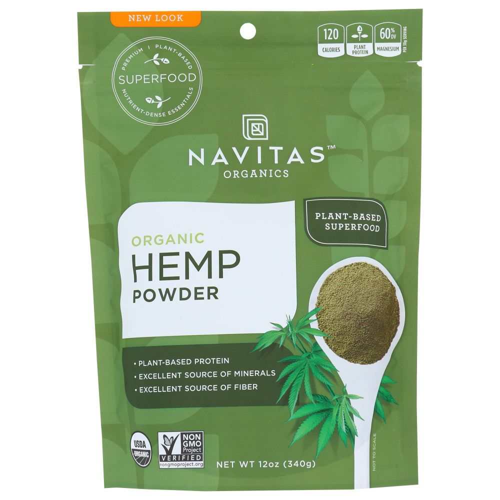 NAVITAS  Organic Raw Hemp Protein Powder, 12 oz