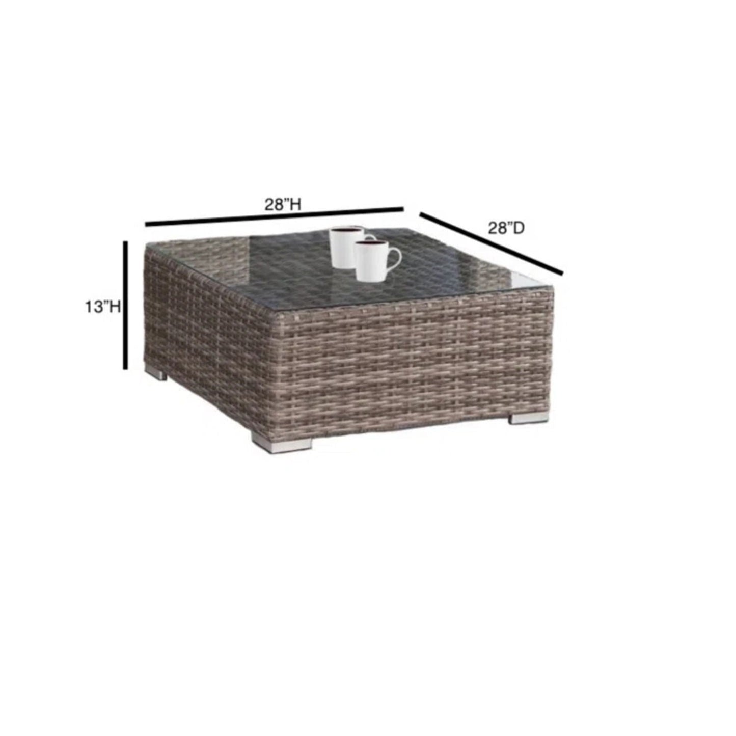 Outdoor Wicker Seating Group With Cushions