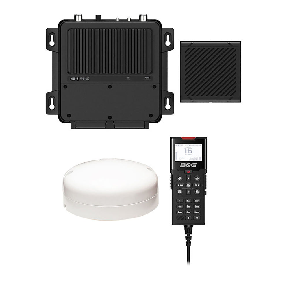 Radio VHF black box BG V100-B avec émetteur AIS intégré, récepteur et antenne GPS externe GP-500 [000-15793-001]