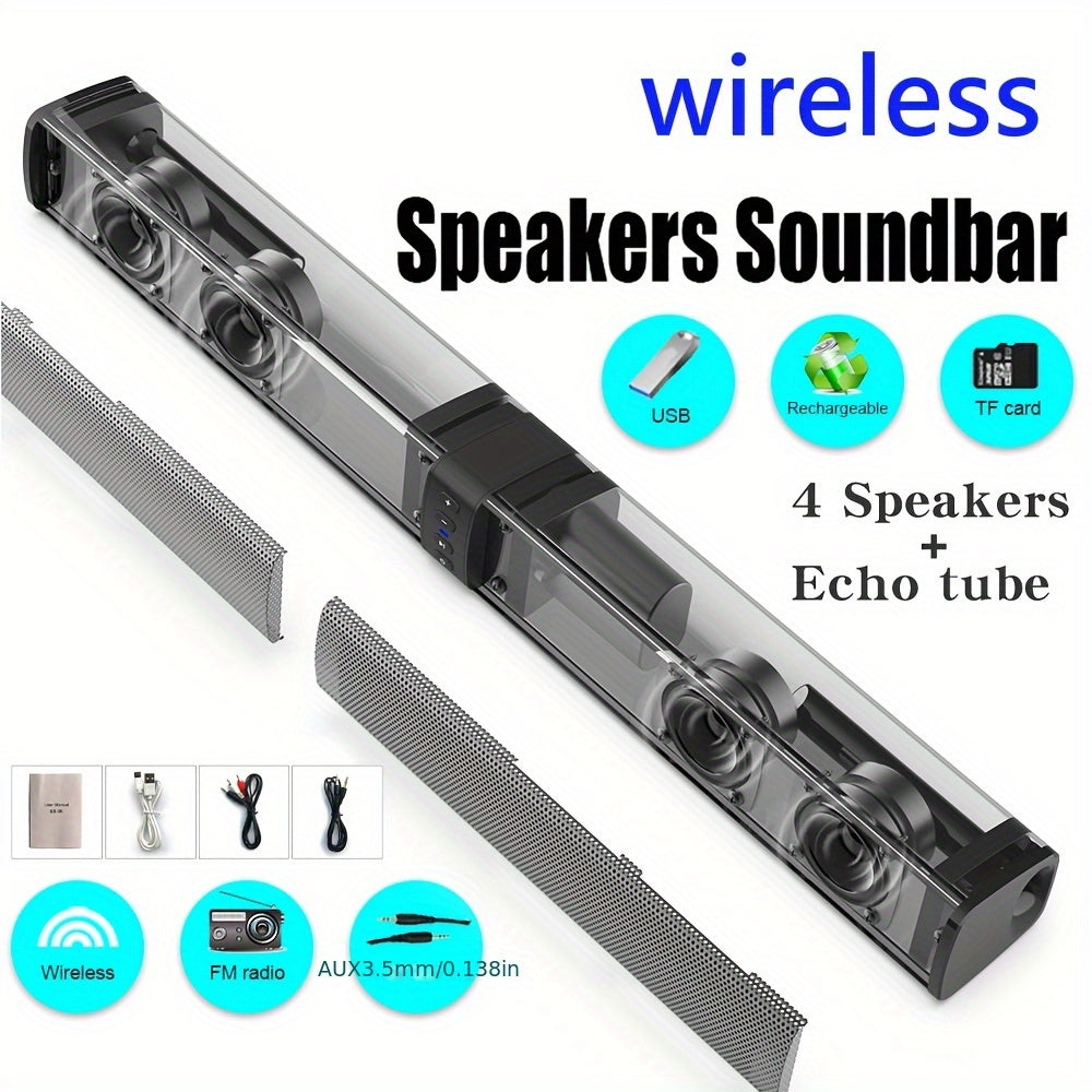 Barre de son sans fil pour TV – Haut-parleur Bluetooth détachable 2 en 1