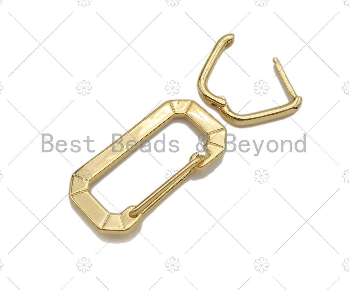 Rectangle Link Huggie Earring, Sku#O11