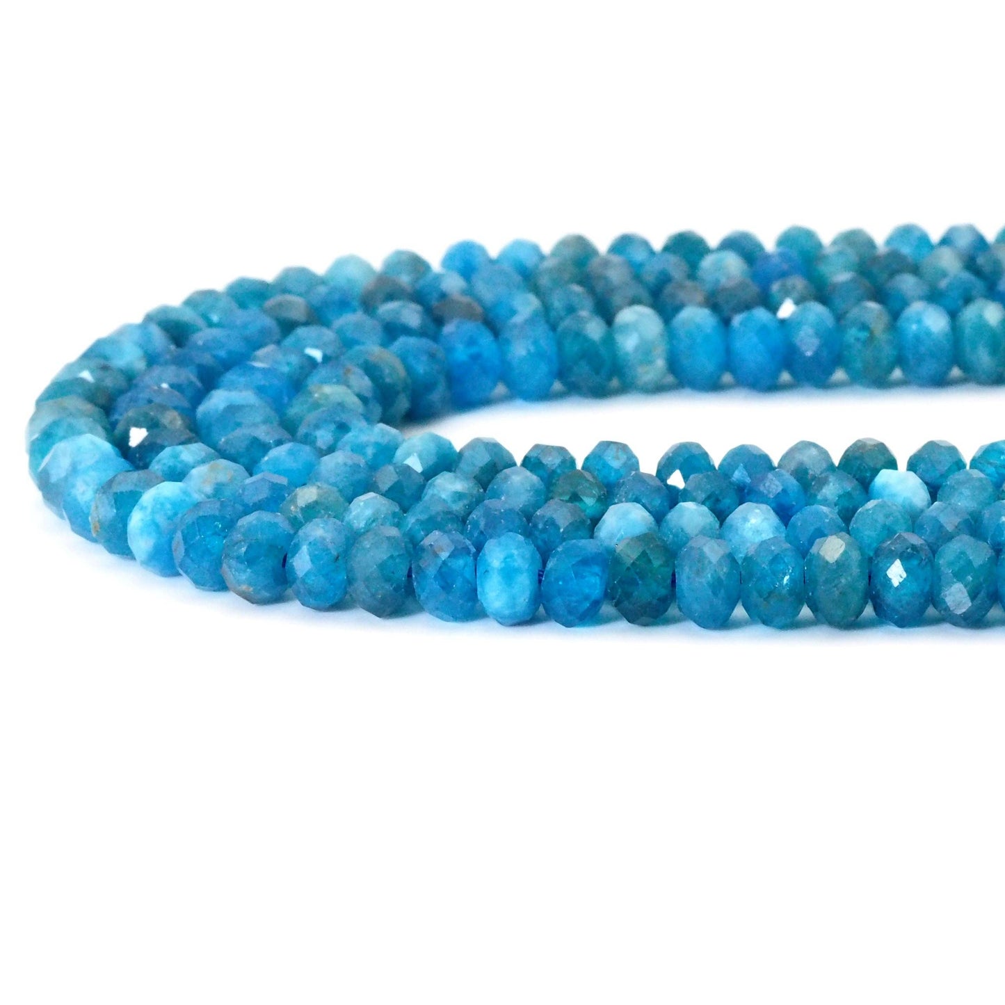 Genuine Quality Apatite Rondelle Faceted Beads, 3x4mm, Sku#U1589