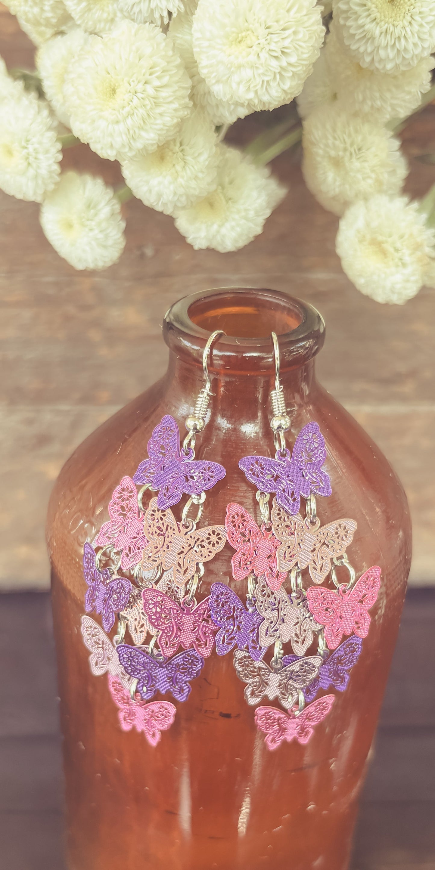 Beautiful Butterfly Chandelier Earrings
