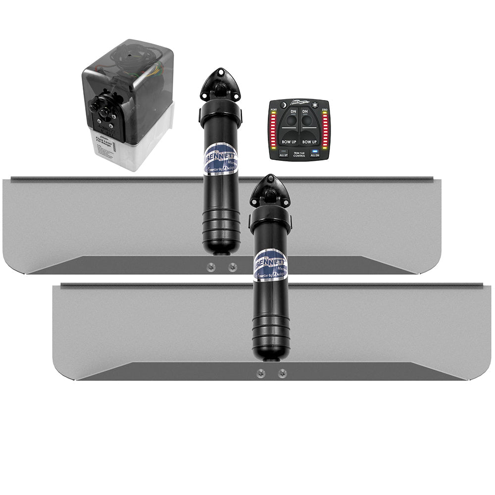 Système de volets compensateurs hydrauliques Bennett Marine 30x9 avec indicateur tout-en-un [309OBI]
