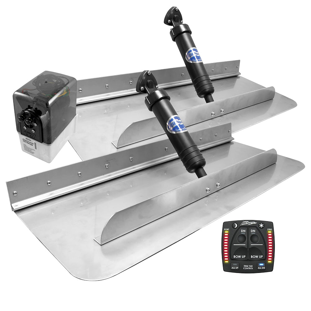 Système de flaps hydrauliques Bennett Marine 30x12 avec indication One Box [3012OBI]
