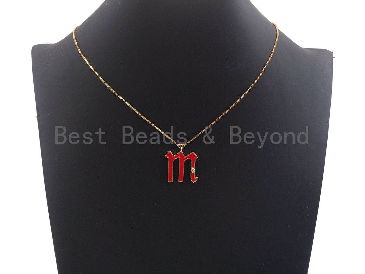 Enamel pave alphabet letter, Alphabet Charms, Initial Alphabet Letters, Custom Naming Pendants, Initial Letter m Pendant, 21x23mm,sku#B122