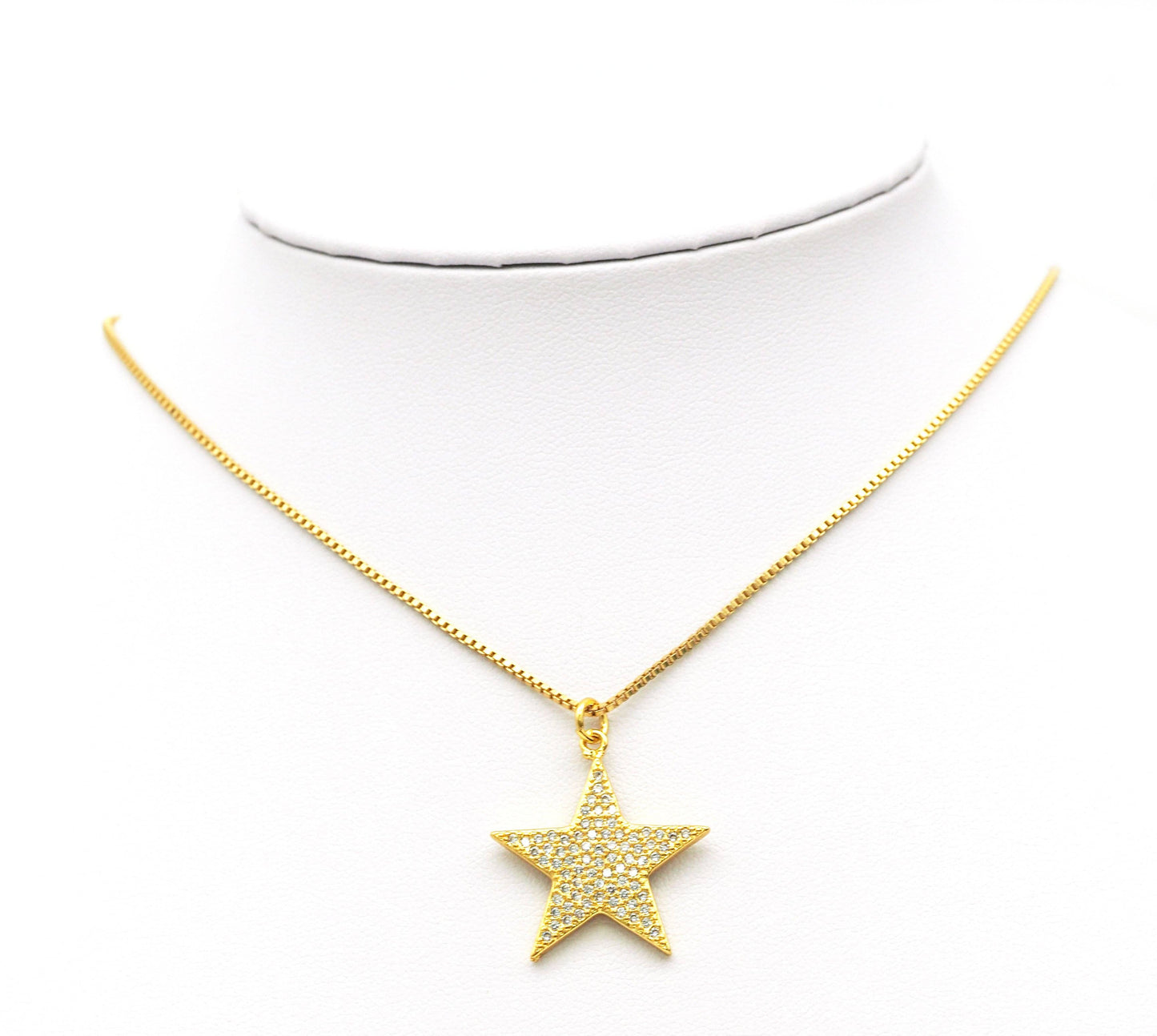 CZ Five Point Star Charm, Sku#JL90