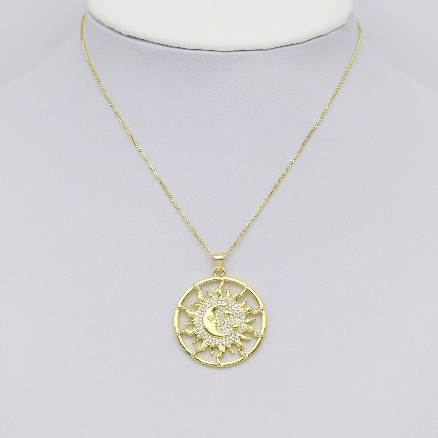 CZ Sun Cresent Moon Star Charm, Sku#LK917