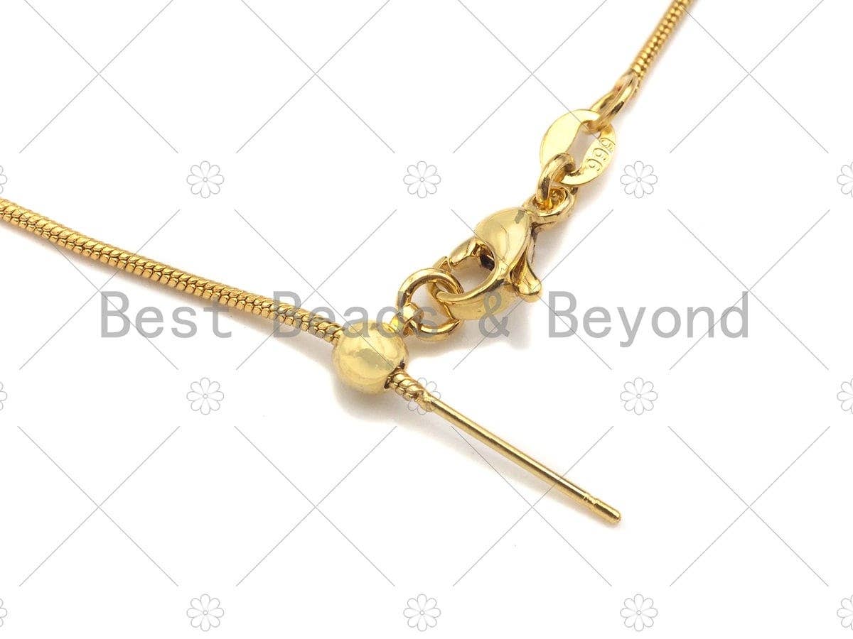 New Style Snake Chain Sliding Adjustable Necklace Bracelet, Snake chain, Adjustable necklace with rubber stoper beads 7.5/18,sku#A106