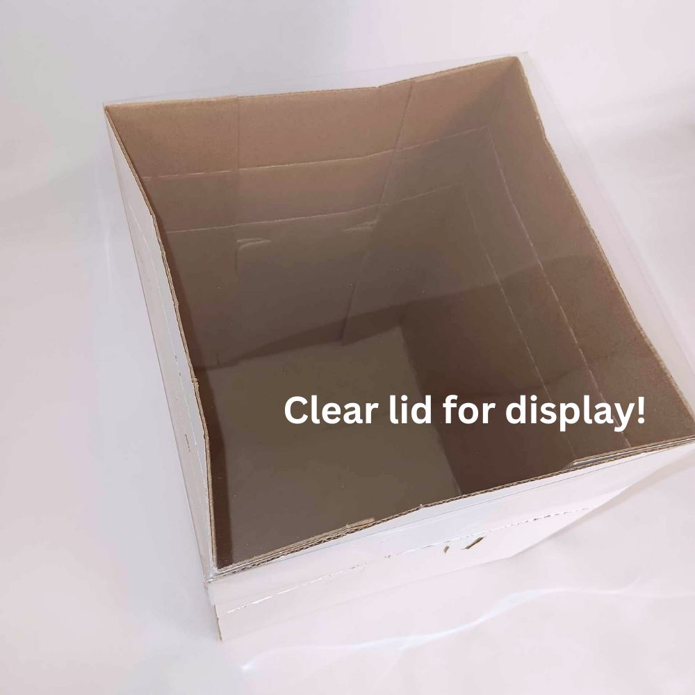 調節可能ケーキ／ベーカリー輸送ボックス - 8" x 8" x 12" - 3個入り