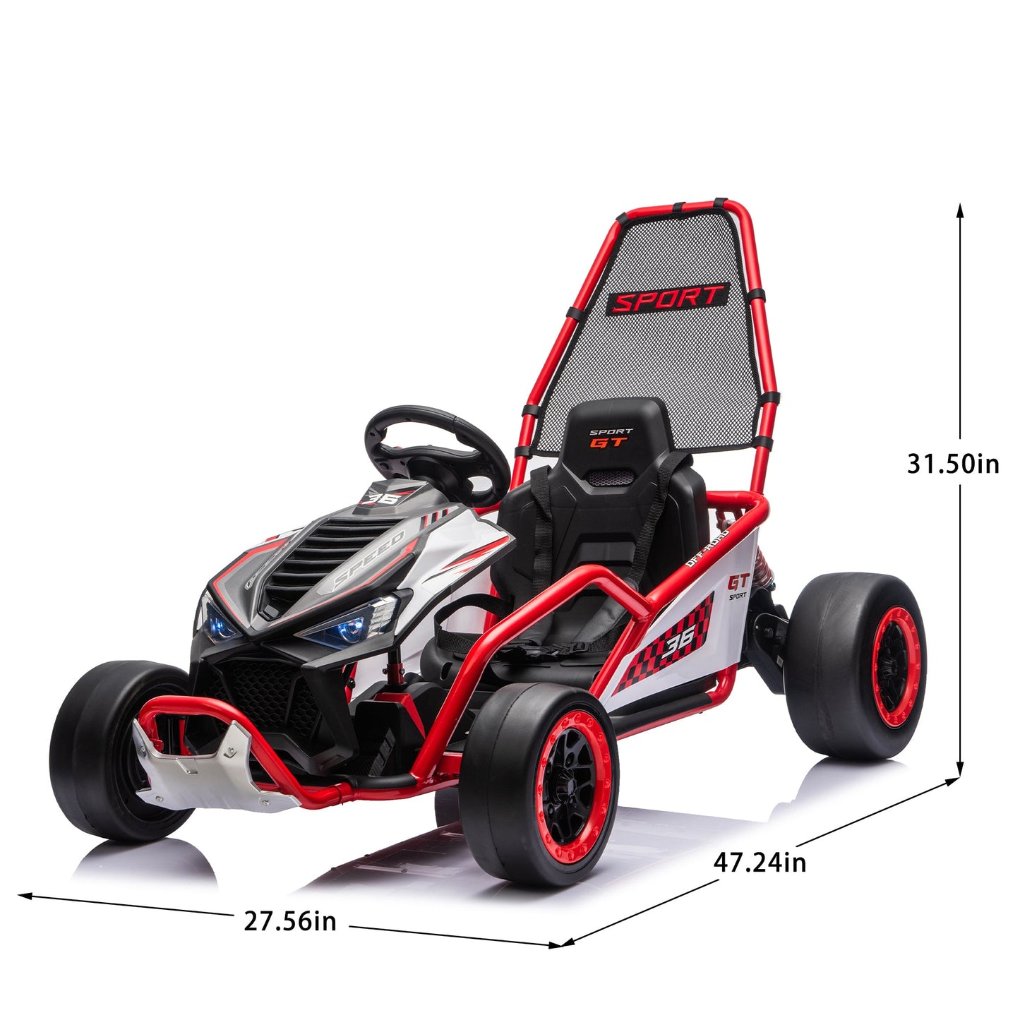 24V 400W Electric Kids Ride-On Toy, Crazy Go Cart