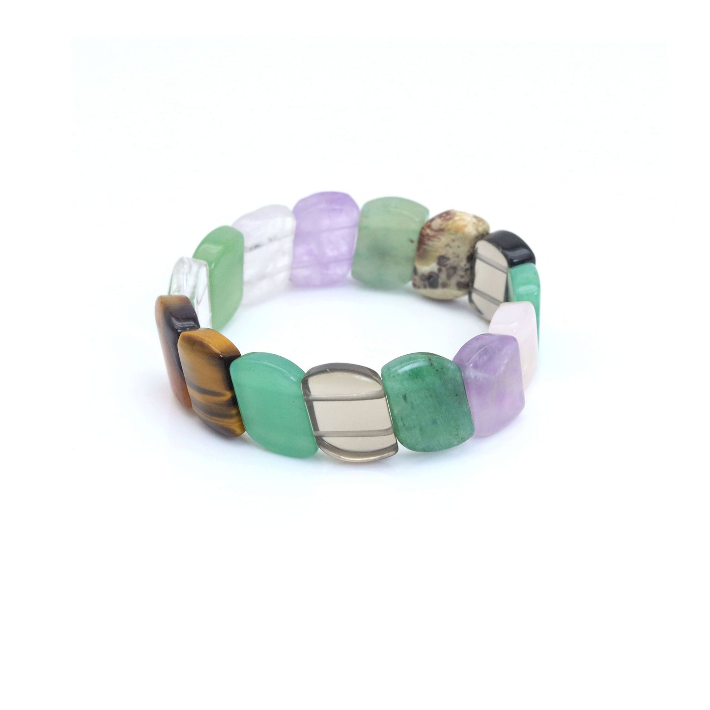 8x14mm/12x17mm Rectangle Stretchy Bracelet, Sku#U1989
