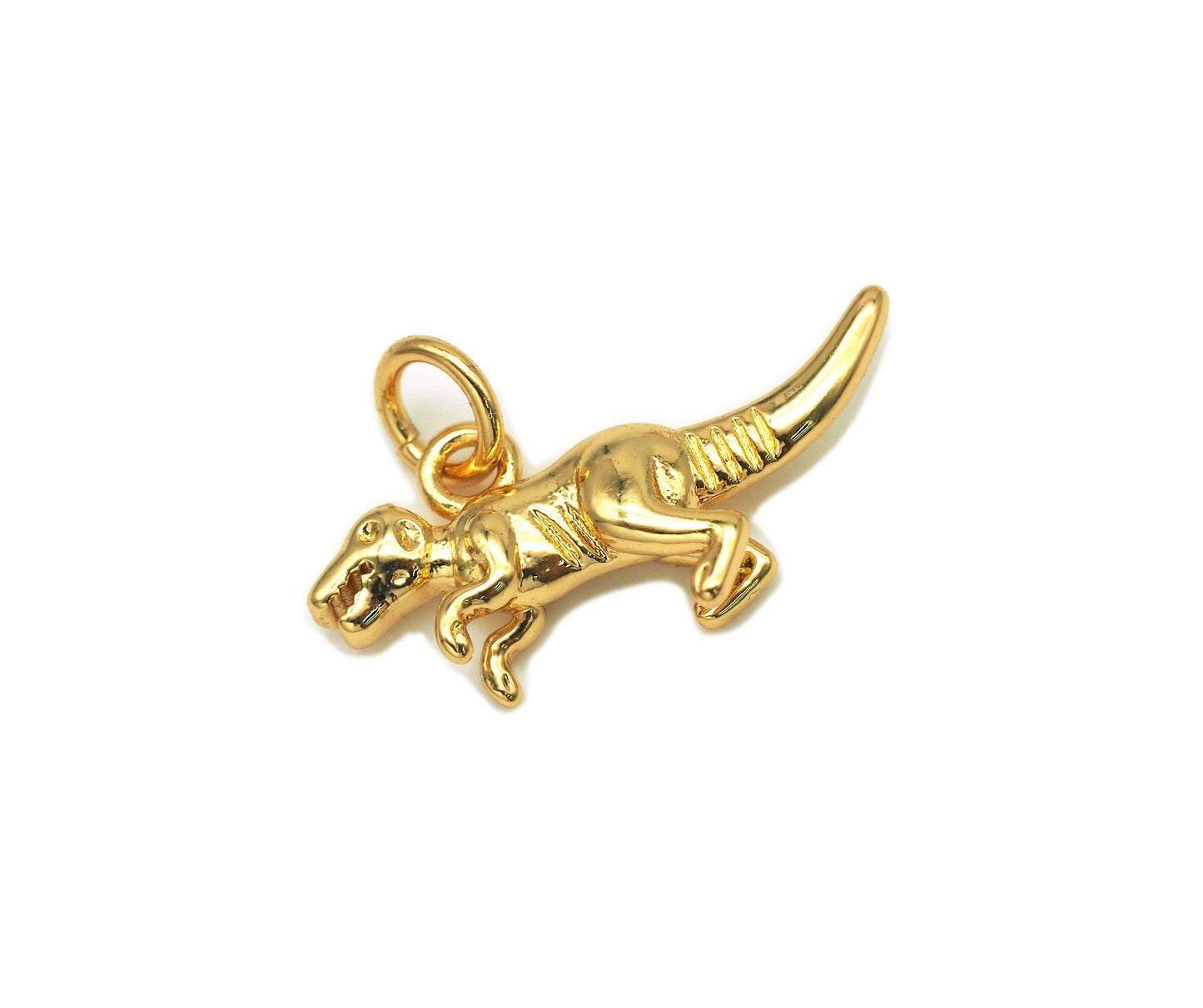 Gold Dinsaur Charm, Sku#LK584