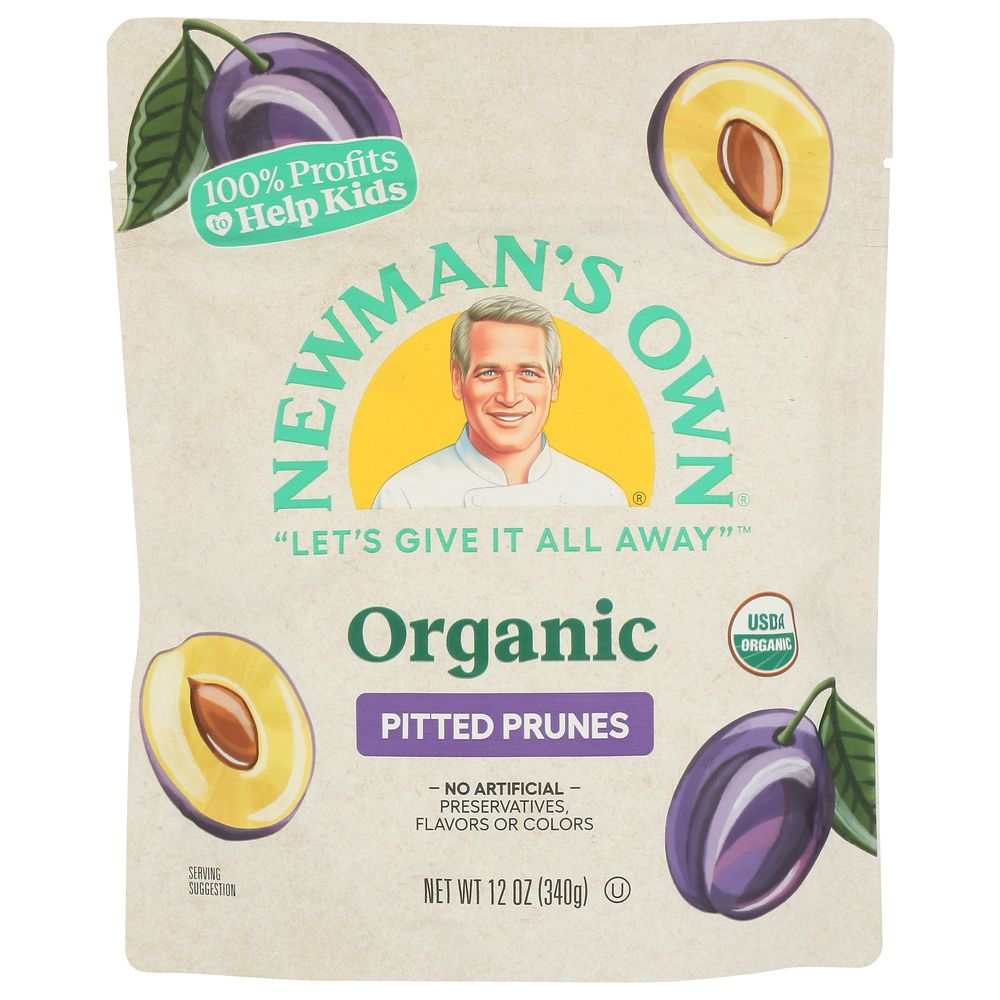 NEWMAN'S OWN: Organic California Prunes - 12 oz | Natural Dried Fruits