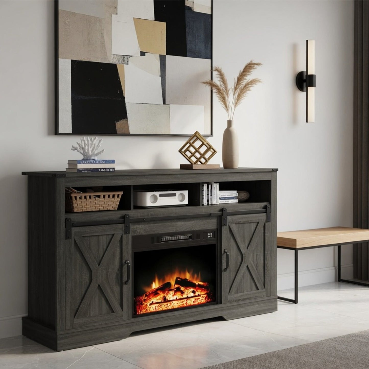 23" Electric Fireplace Insert