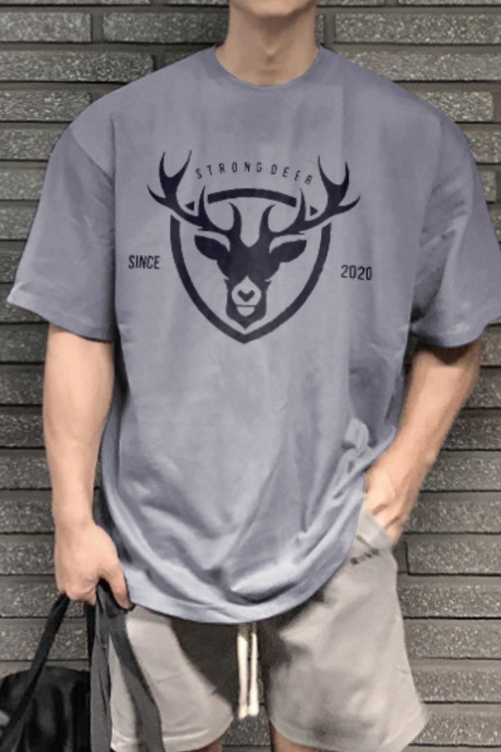 Men's Plus Size Graphic Round Neck Half Sleeve T-Shirt