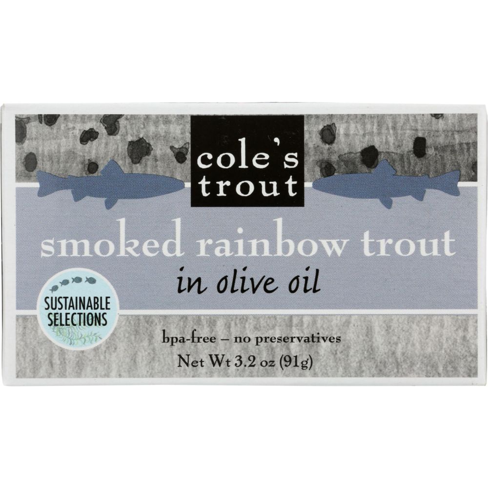 COLE'S: Trout Smoked Rainbow Trout, 3.2 oz