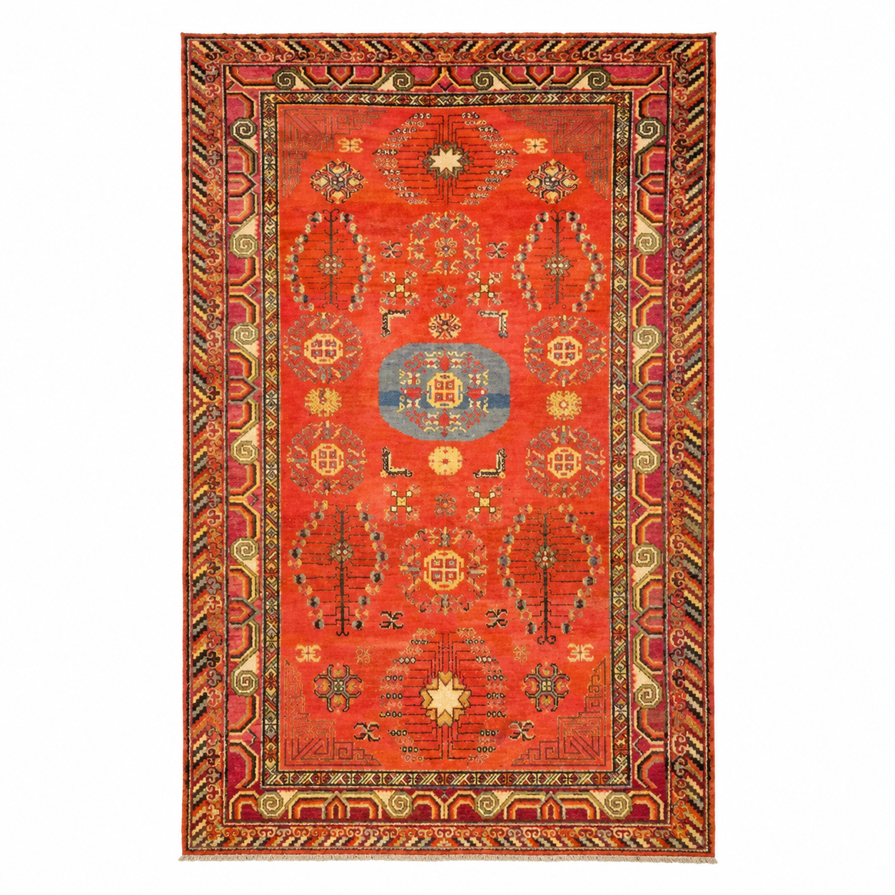 Antique Khotan Samarkand Rug, circa 1910's, 6' x 11' 5"